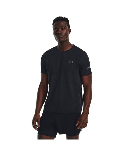 Under Armour Black Ua Seamless Stride Ss Running Top for men