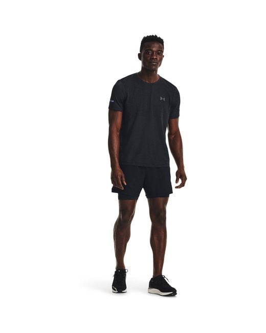 Under Armour Black Ua Seamless Stride Ss Running Top for men