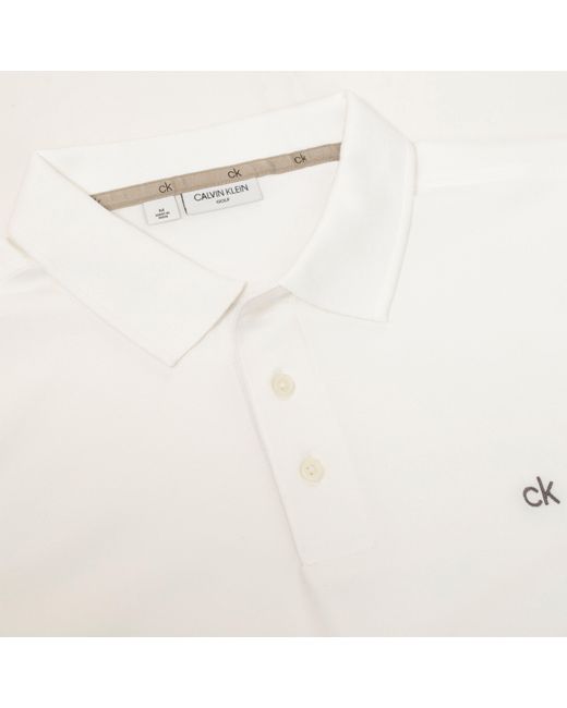 Calvin Klein White Planet Polo Shirt for men