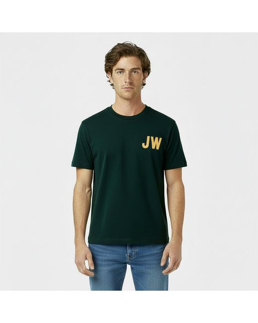 Jack Wills Green Felt Applique T-Shirt for men