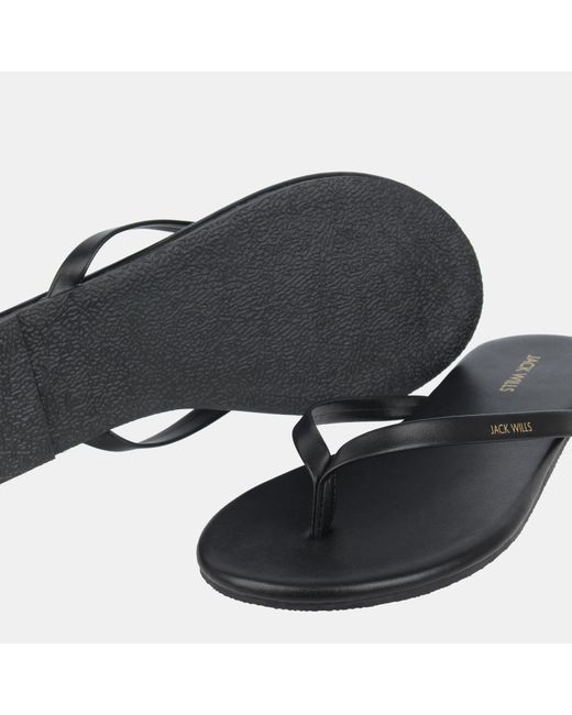 Jack Wills Black Flip Flops