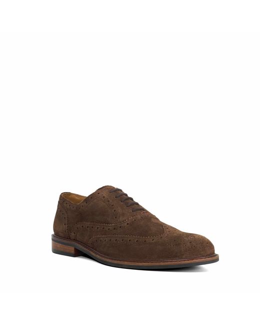 Dune Brown Baltics Suede Brogues for men