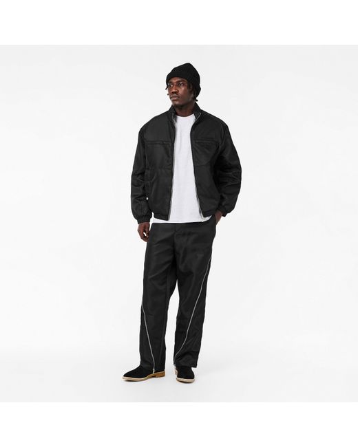 Represent Black 'S Ribbed Collar Bomber Jacket for men