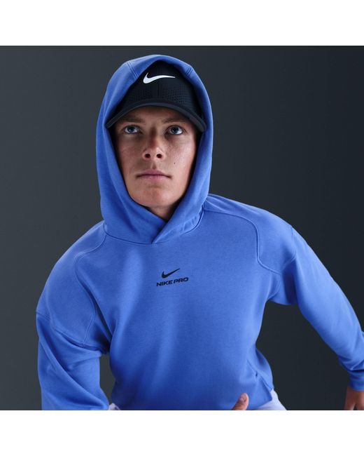 Nike Blue Pro Hoodie for men