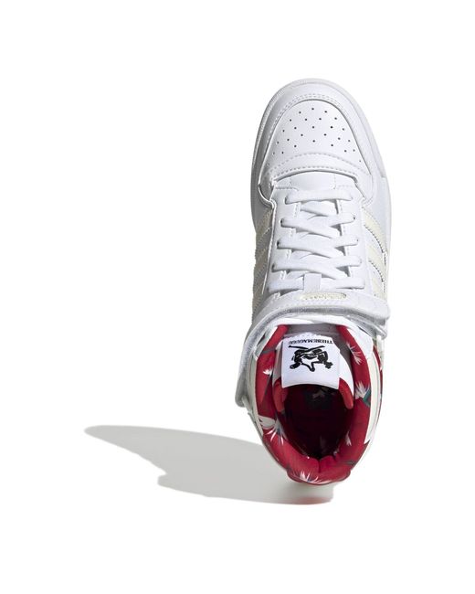 Adidas Originals White Forum Mid High-Top Trainers