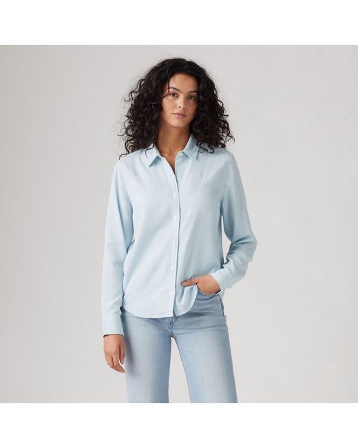 Levi's Blue Long Sleeve Oxford Shirt
