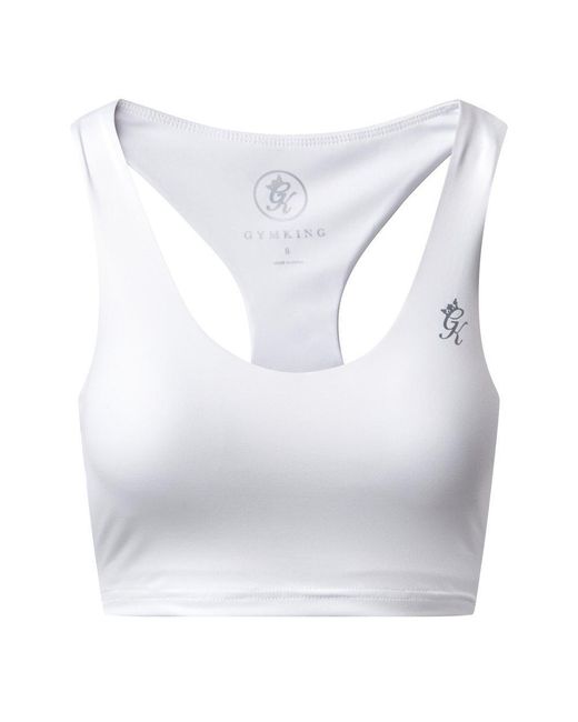 Gym King White 365 V-Neck Tank
