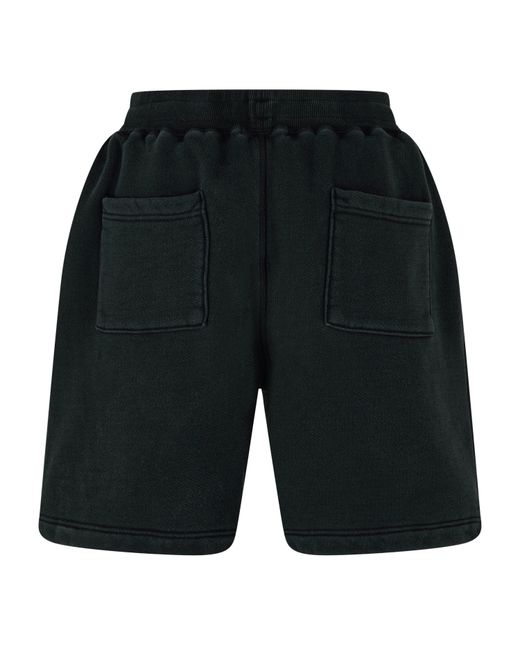 Cole Buxton Black Collegiate Fleece Jogger Shorts for men