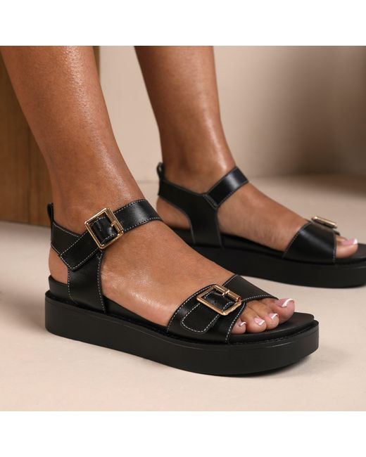 Where's That From Blackpu Isabel Double-Buckle-Strap Platform Sandal