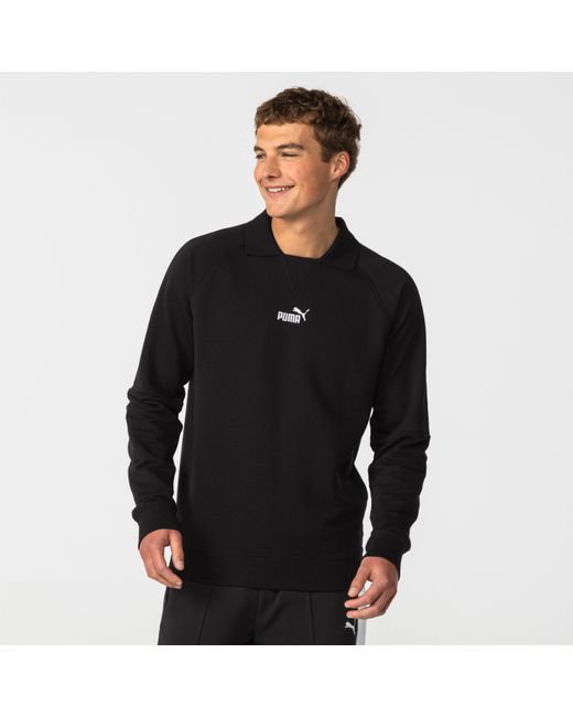 PUMA Black Logo Crew Sweatshirt for men