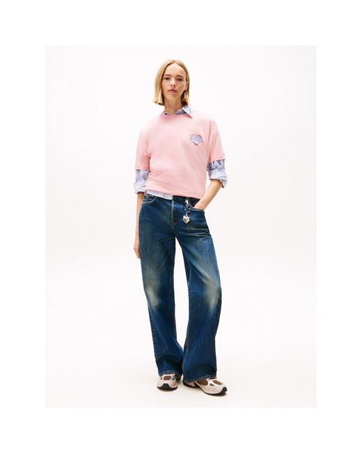 Tommy Hilfiger Pink Wash Heart Heart Graphic T-Shirt
