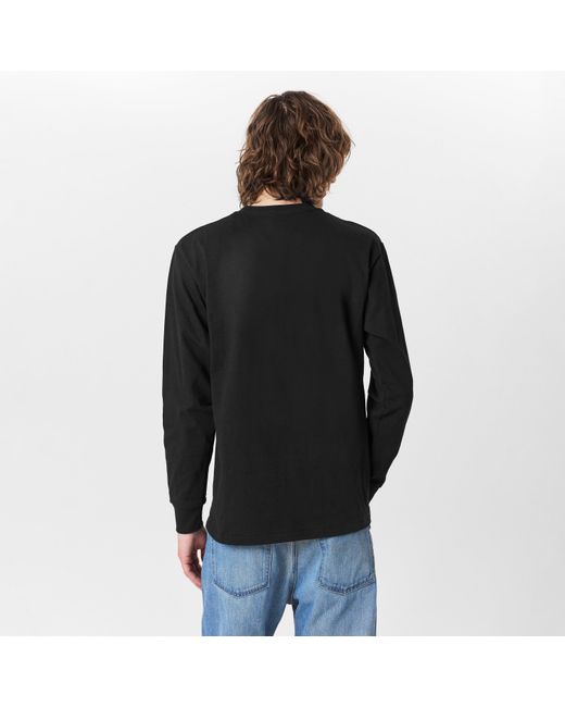 A Bathing Ape Black Bape College Long-Sleeve T-Shirt for men