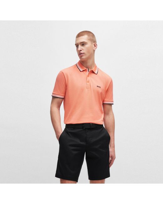Boss Orange Paddy Polo Shirt With Contrast Tipping for men