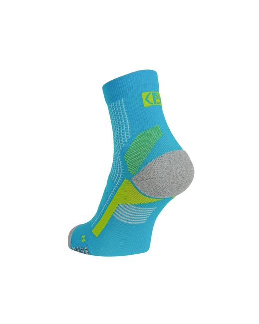 Absolute 360 Blue Performance Running Socks: Quarter