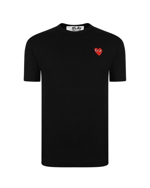 COMME DES GARÇONS PLAY Black Small Peeping Heart Patch T-shirt for men