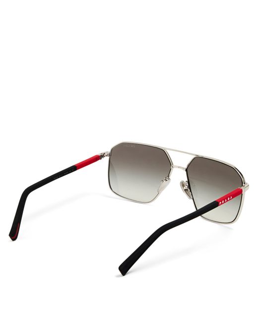 Prada Gray 0Ps A50S Aviator Sunglasses for men