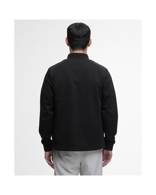Barbour Black Ethan Quilted Sweatshirt for men