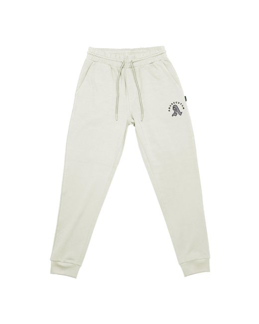 Aquascutum White Closed Hem Fleece Joggers for men