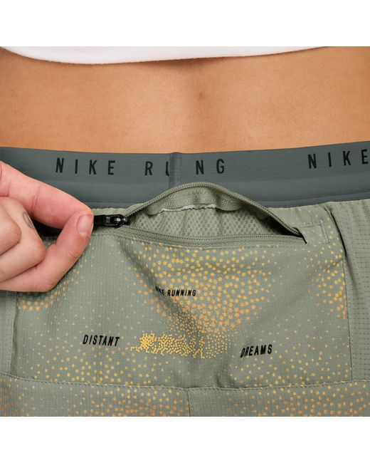 Nike Green Performance Running Shorts for men