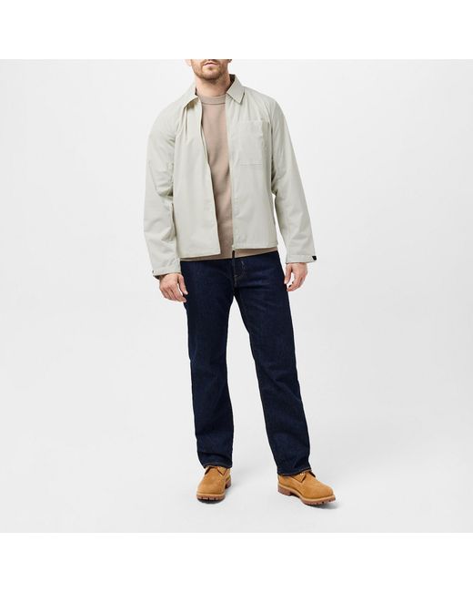 Rains White Mito Water-Repellent Overshirt for men