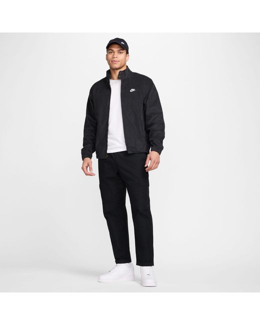 Nike Black Club Corduroy Harrington Jacket for men