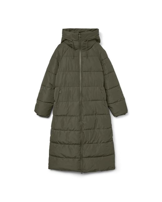 Vero Moda Green Elanor Laurie Long Padded Coat