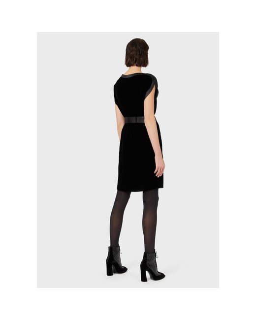 Emporio Armani Black Mini Belted Dress