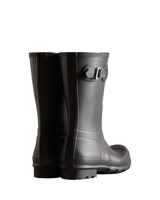 Hunter Black Original Short Wellington Boots for men