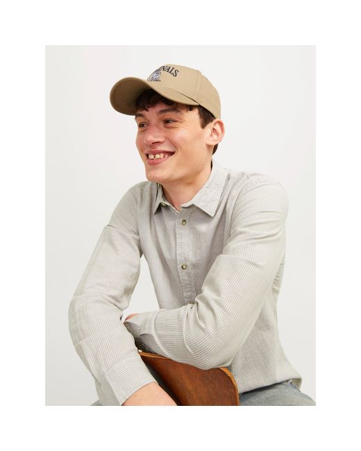 Jack & Jones Gray Ls Linen Shirt Sn99