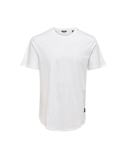 Only & Sons White Oversized T-Shirt for men
