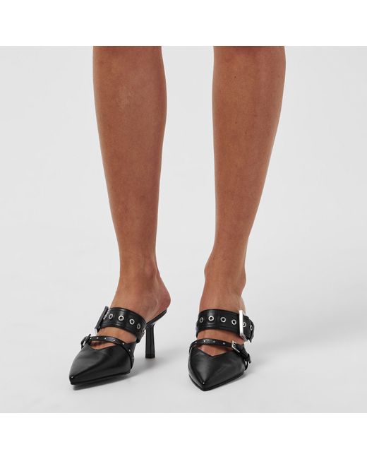 HUGO Black Katniss Mules