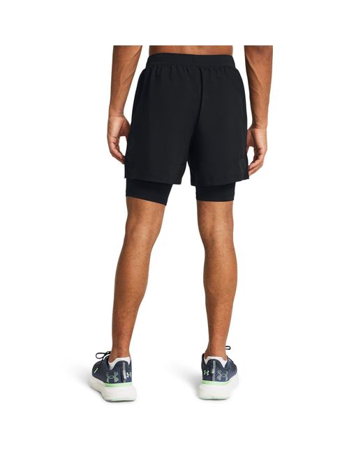 Under Armour Blue Ua Launch 2-In-1 5In Shorts for men