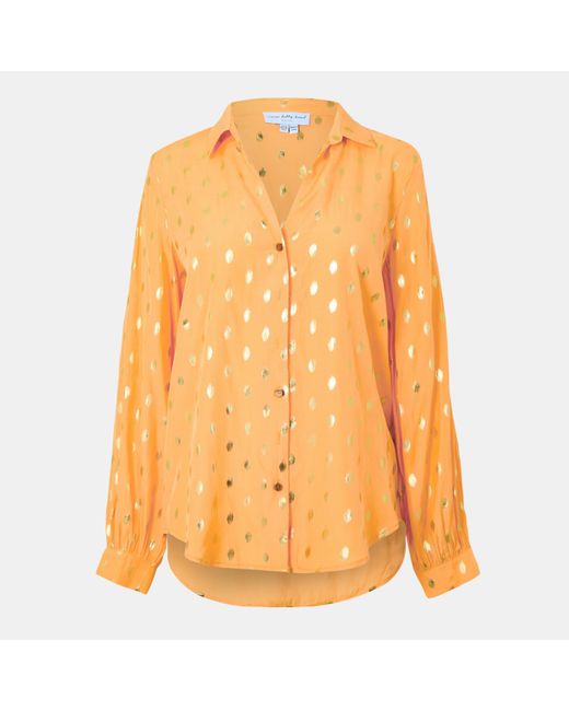 Never Fully Dressed Orange Fleck Miley Long Sleeve Patterned Shirt