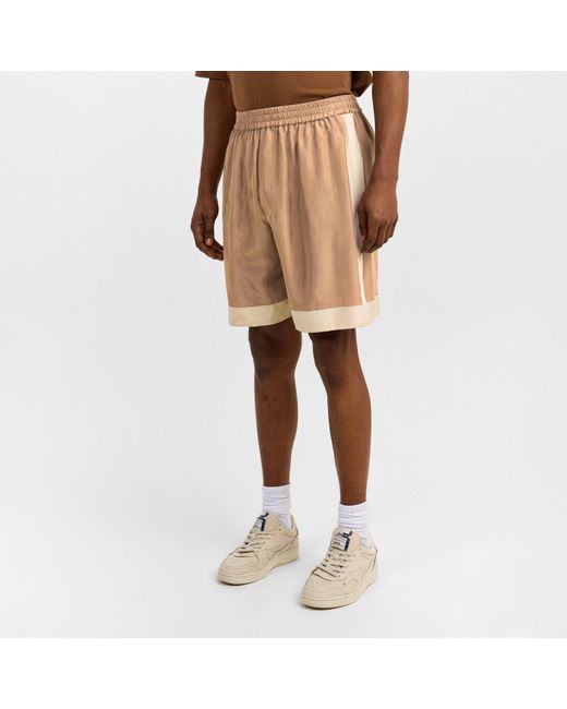 DSquared² Natural Dsq Bowling Woven Tracksuit Shorts for men