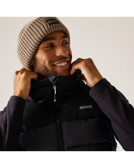 Regatta Black Aldthorn Bodywarmer Water-Repellent Insulated Sleeveless Gilet for men