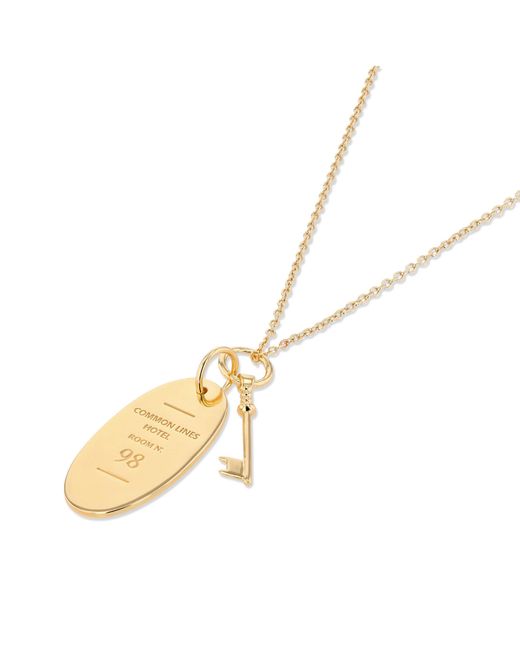Common Lines Metallic Hotel Pendant Necklace