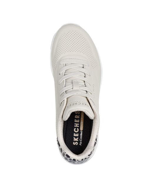 Skechers White Uno Stand On Air Trainers