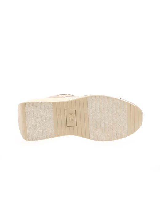 DKNY Natural Amity Lace Up Trainers