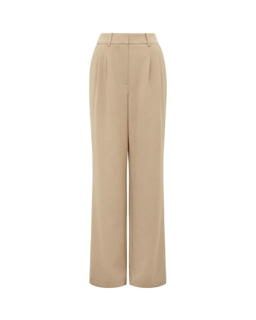 Forever New Natural Danielle Straight Leg Pants