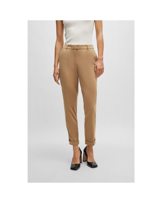 Boss Natural Tobaluka9 Straight Trousers