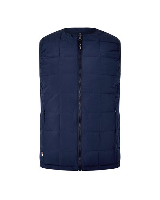 Aquascutum Blue Reversible Check Sleeveless Gilet for men