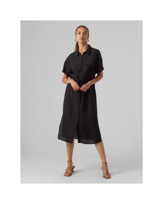 Vero Moda Black Iris Shirt Dress