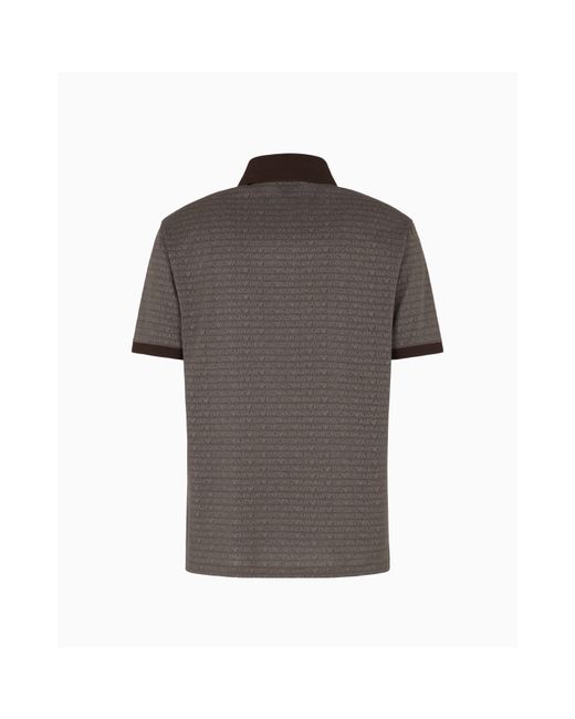 Emporio Armani Brown Short-Sleeve Polo Shirt for men