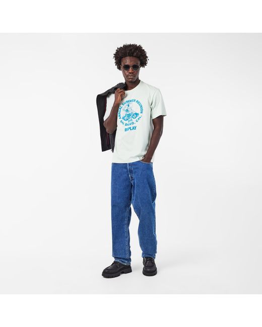 Replay Blue Moto Tricks T-Shirt for men