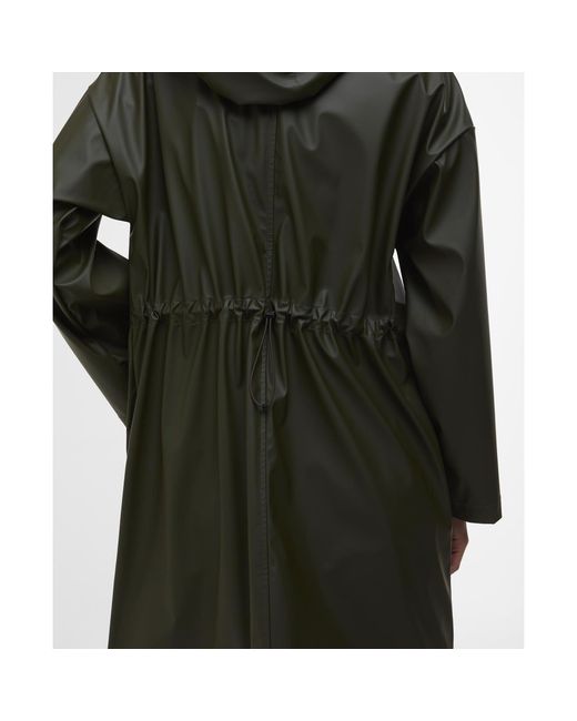 Barbour Green Atlas Hooded Long Sleeve Knee Length Rain Anorak