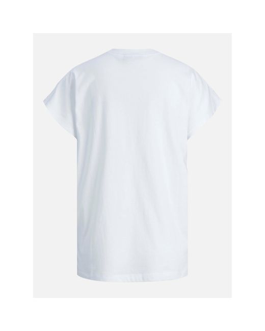 JJXX White Jack Astrid Boxy Sleeveless T-Shirt Ladies