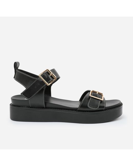 Where's That From Blackpu Isabel Double-Buckle-Strap Platform Sandal