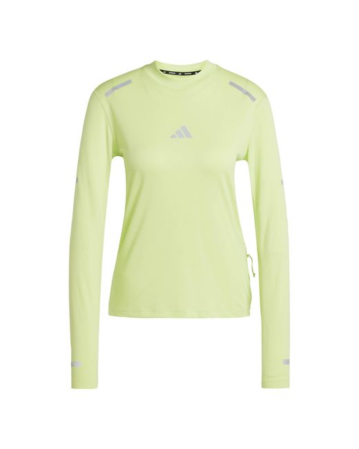 Adidas Green Long Sleeve Performance Running Top