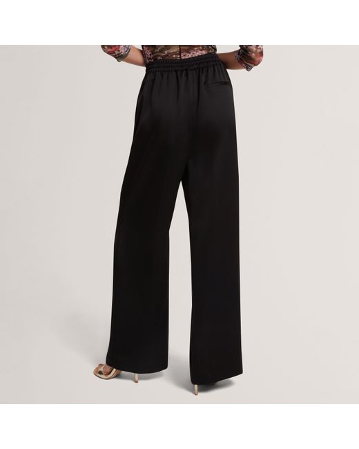 Ted Baker Black Ted Satin Wide Leg Trouser