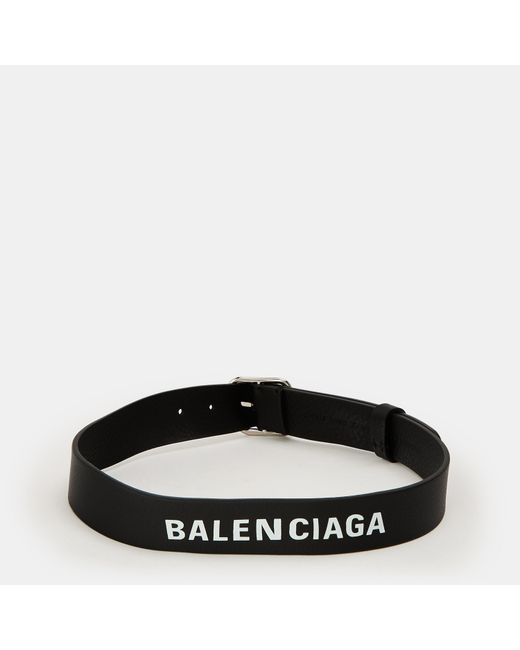 Balenciaga Black Leather Belt